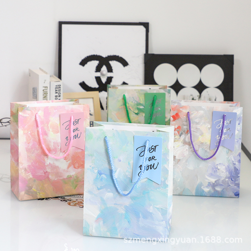 Estilo de lujo ligero, hermosa temporada de graduación, bolsa de papel para maestros, cumpleaños 520, bolsa de regalo para el día de la madre, bolsa de papel portátil
