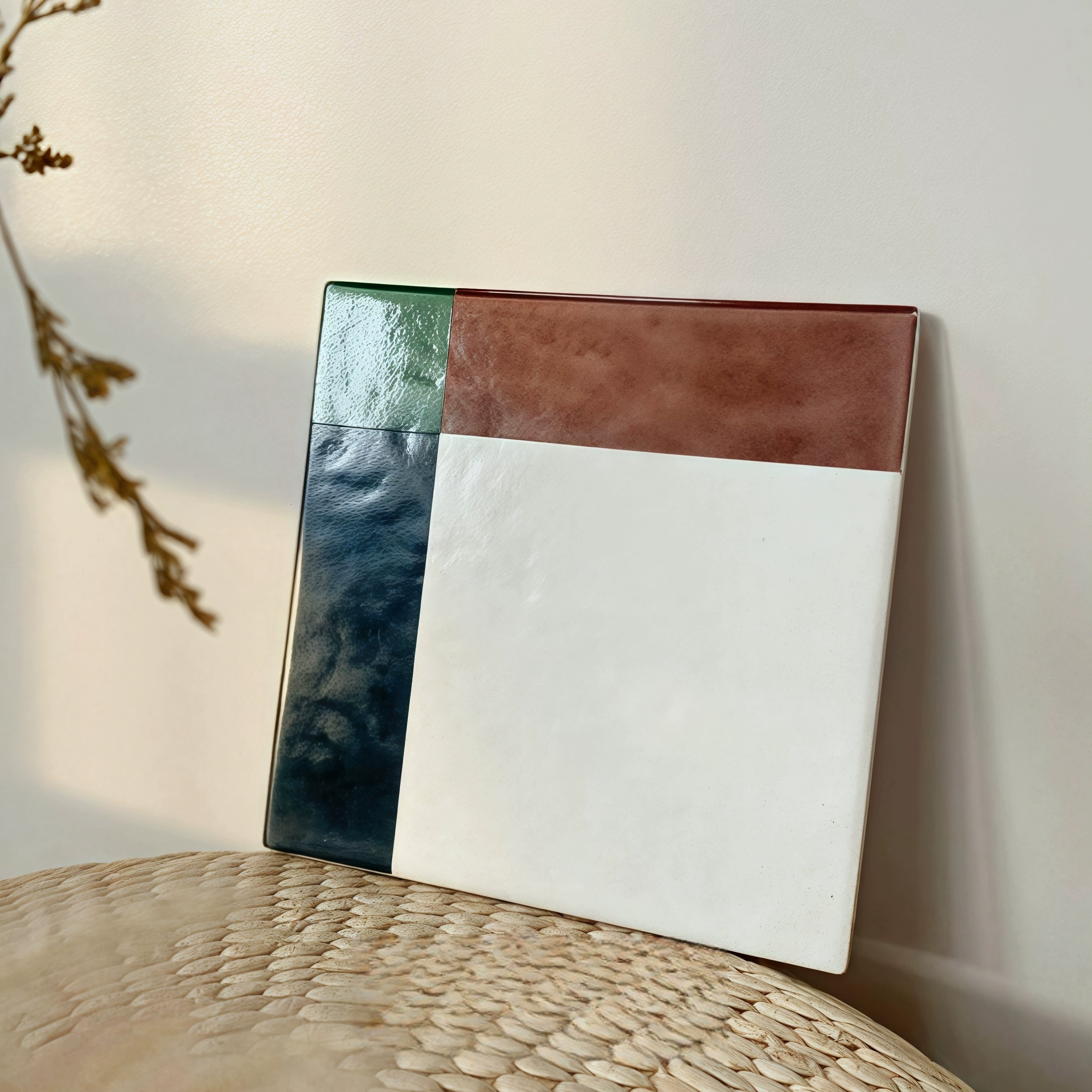 Маленькие цветочные плитки в стиле Наньян, геометрические ретро-керамические мозаичные плитки B&B, нескользящие балконные ванные комнаты, настенная и напольная плитка для интернет-знаменитостей