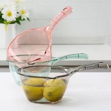 工厂现货塑料透明亚克力加厚钢化水舀子家用厨房水勺宝宝洗澡水瓢