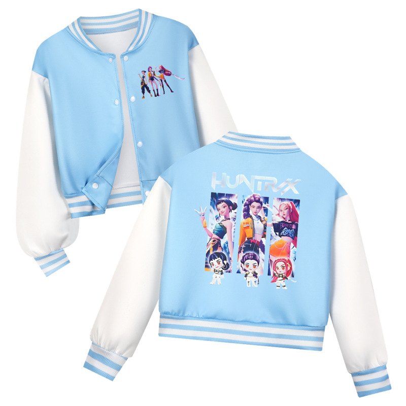 Kpop猎魔女团 春秋儿童短款棒球服套装  4853|undefined