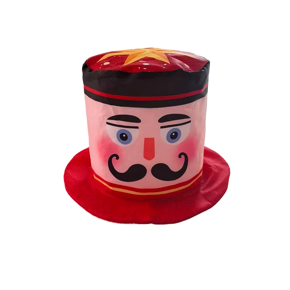 Nuevo sombrero de Navidad transfronterizo de EE.UU. Tío Sam sombrero navideño accesorios de decoración de dibujos animados para niños sombrero alto sombrero superior image 23