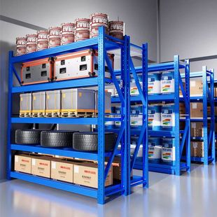 Heavy Storage Shelf Storage Rack Multi-layer Shelf Household Warehouse Storage Rack Iron Shelf Medium Warehouse Wholesale