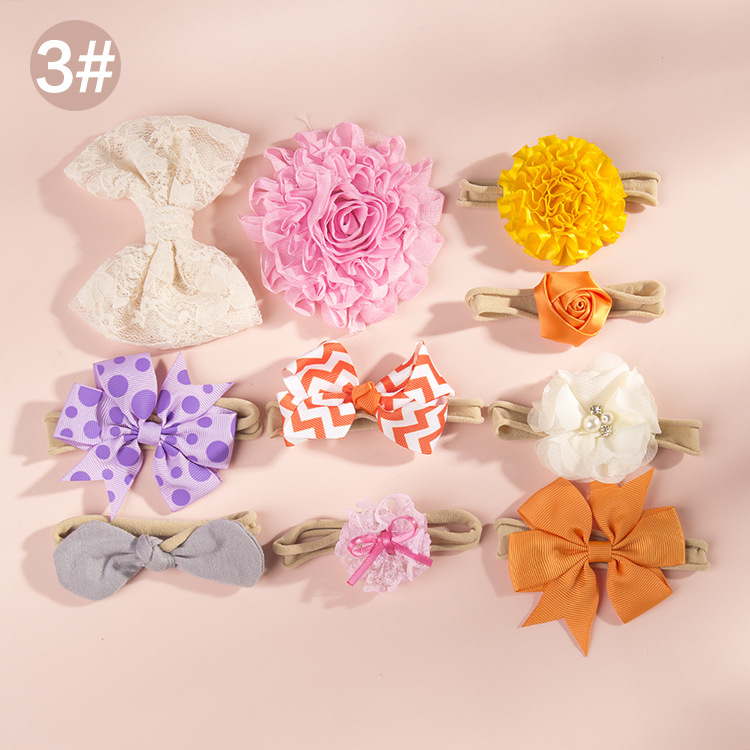 Children's Nylon Bow Headband Set display picture 32