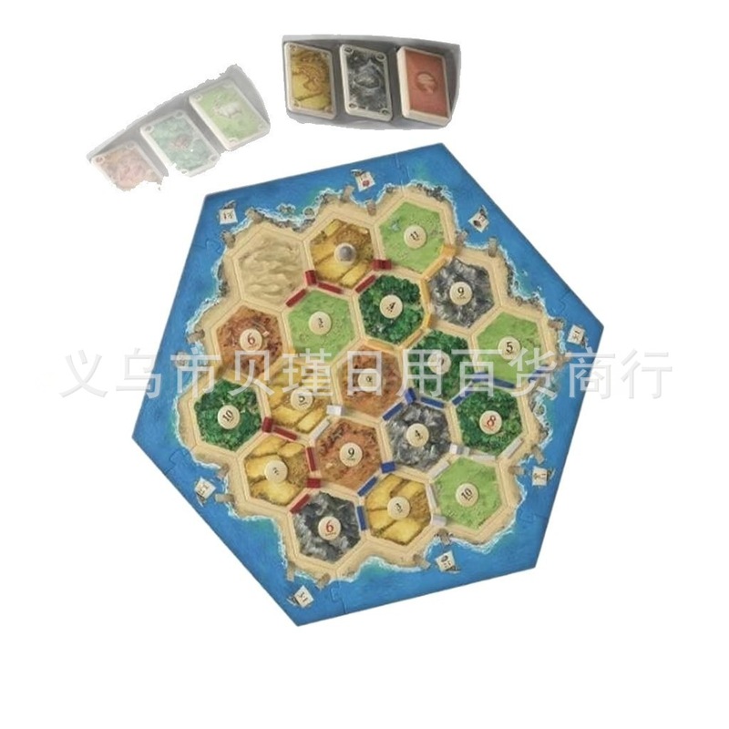 跨境新款CATAN Board Game卡坦棋盘游戏 益智休闲玩具游戏卡牌|undefined