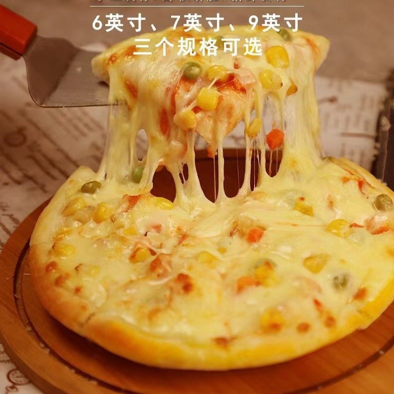 工厂直营批发加热即食披萨9种口味半成品速食速冻饼底胚 披萨鲜烤
