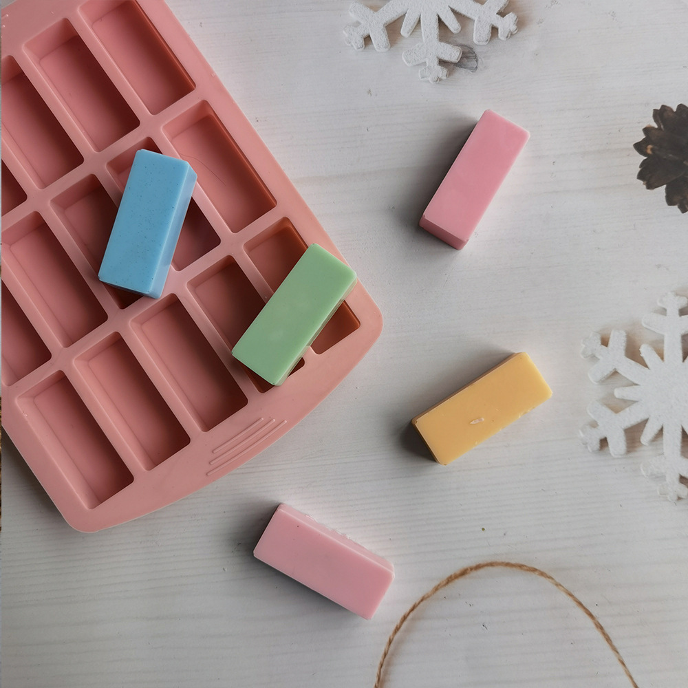 15 líneas largas pequeñas 188 molde de silicona pastel helado pudín molde de postre jabón utensilios