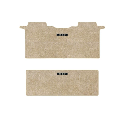 Pai Alpine 7 Business Car Interior Universal Foot Pad - middle-row-three-rows-of-beige-imitation-cashmere-material-standard