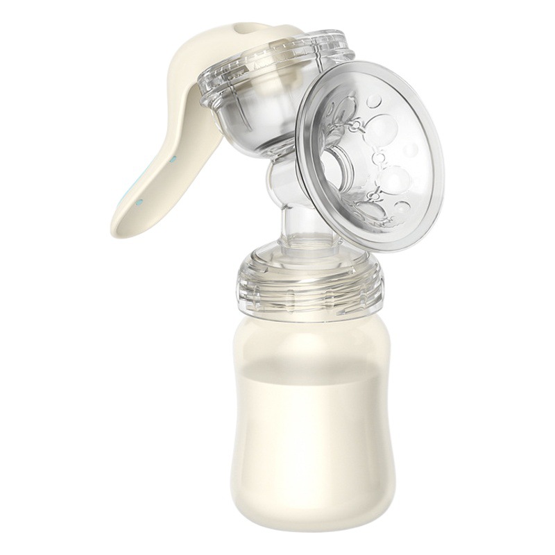 Venta directa de fábrica de tela oso manual de la bomba de mama sin dolor gran succión masaje bomba de mama mujeres embarazadas suministros maternos e infantiles