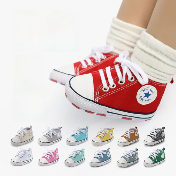 Amazon's Best-Selling Baby Shoes, Classic Canvas Shoes for Babies, Soft-Soled Toddler Shoes, Baby Shoes