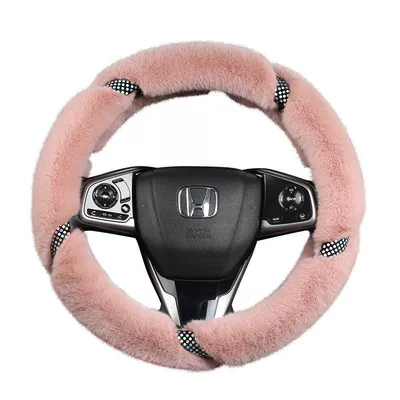 Steering wheel cover — red non-slip warm handle cover