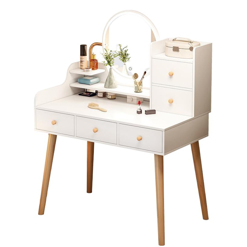 Internet celebridad tocador dormitorio nórdico pequeño apartamento gabinete de almacenamiento integrado moderno simple tocador simple mesa de maquillaje