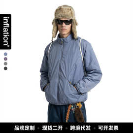 捷展男装|3M新雪丽防泼水运动棉服25冬季新款立领纯色防风外套男