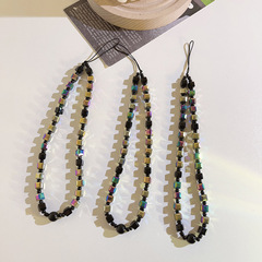 ins網紅鐳射不規則珠珠鏈條手工串珠通用手機殼手機掛繩diy手提鏈