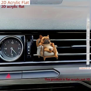 New Acrylic Flat Car Air Conditioner Air Outlet Aromatherapy Decorative Clip Car Perfume