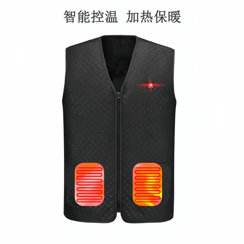 Электрический нагревательный жилет с умной зарядкой, зимний теплый жилет для защиты от холода, рождественский нагревательный жилет.