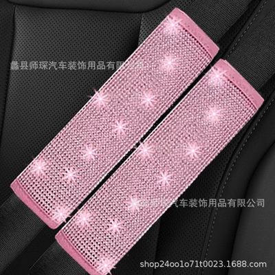 Shoulder Pad Glitter Stickers, Seat belt shoulder pad - all-pink-right-2517