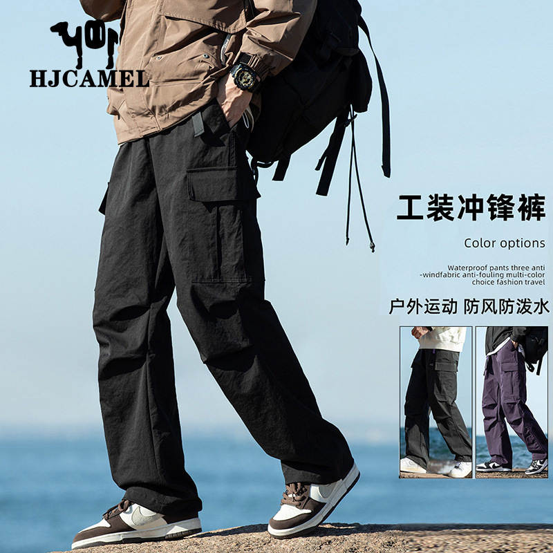 Camel HJCAMEL spring and summer boys casual straight overalls American mountaineering outdoor Rush pants fashion brand