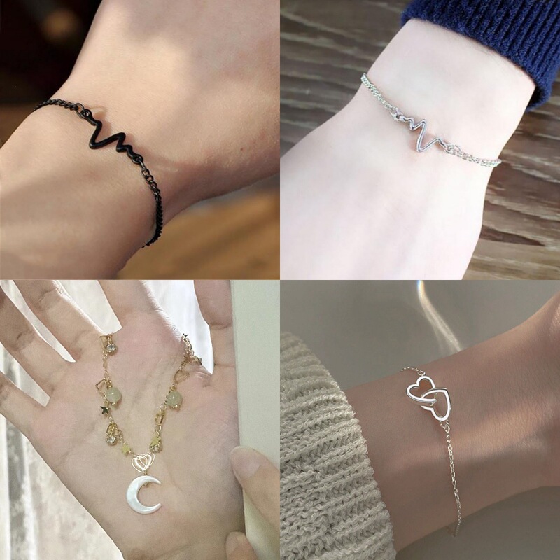Korean Retro Heartbeat Bracelet for Women, Niche Ins Versatile Commuter Casual Jewelry, Simple and Trendy Accessory