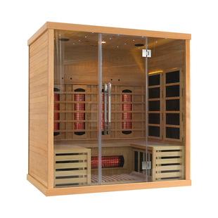 Hot sale 4 people indoor traditional Finnish far infrared sauna room khan steam room