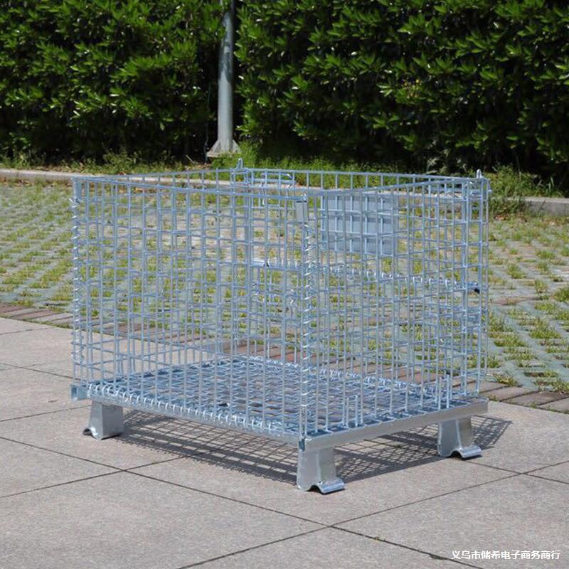 仓库车间用金属网格堆垛折叠铁框仓储笼蝴蝶笼铁框置物框物流周转