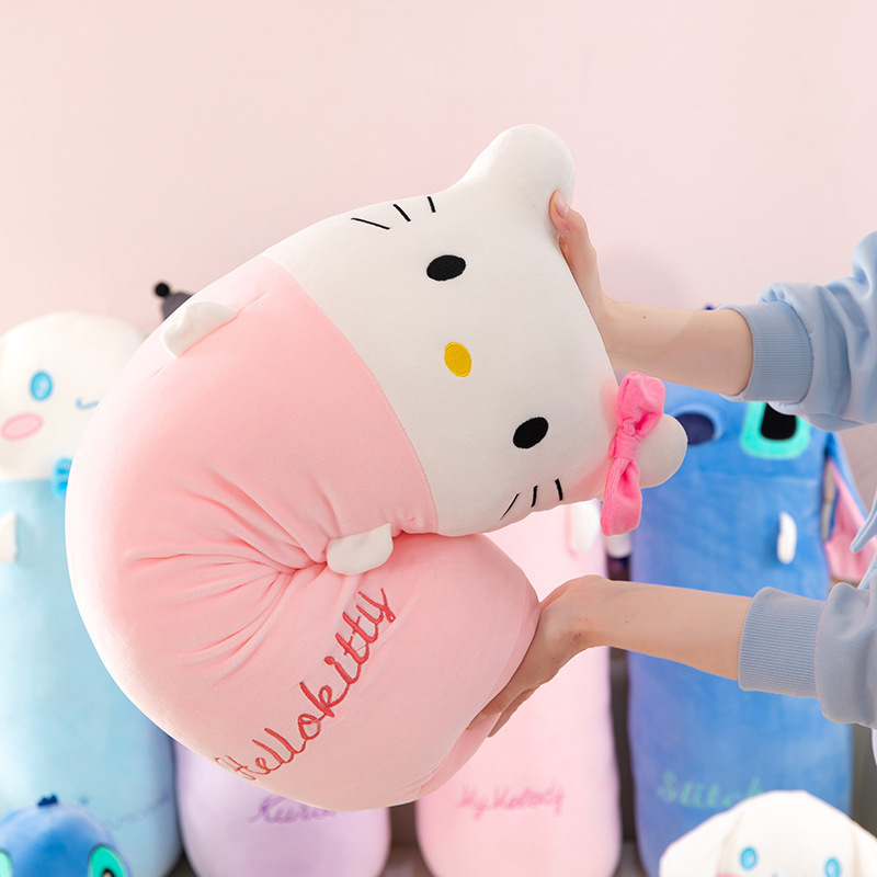 Cartoon Kuromi plush pillow, My Melody long plush toy, Sanrio sleeping companion, girl's gift