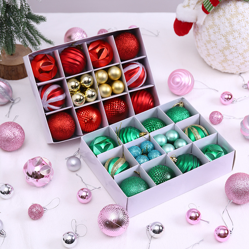 Transfronteriza Amazon popular decoración de Navidad galvanoplastia bola colgante caja de regalo decoración del árbol de Navidad PAQUETE DE BOLAS DE Navidad