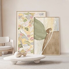 Modern Minimalist Cream Style Entrance Decoration Painting Stone Comes Into Operation Restaurant Decoration Painting Living Room Sofa Background Wall Hanging Painting