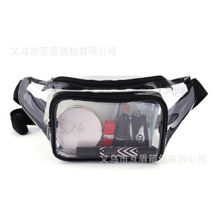in stock PVC Transparent Bag Sports Running Outdoor Waist Bag Waterproof Drifting Fitness Travel Portable Storage Bag Logo