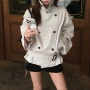 立领秋季气质显瘦风衣