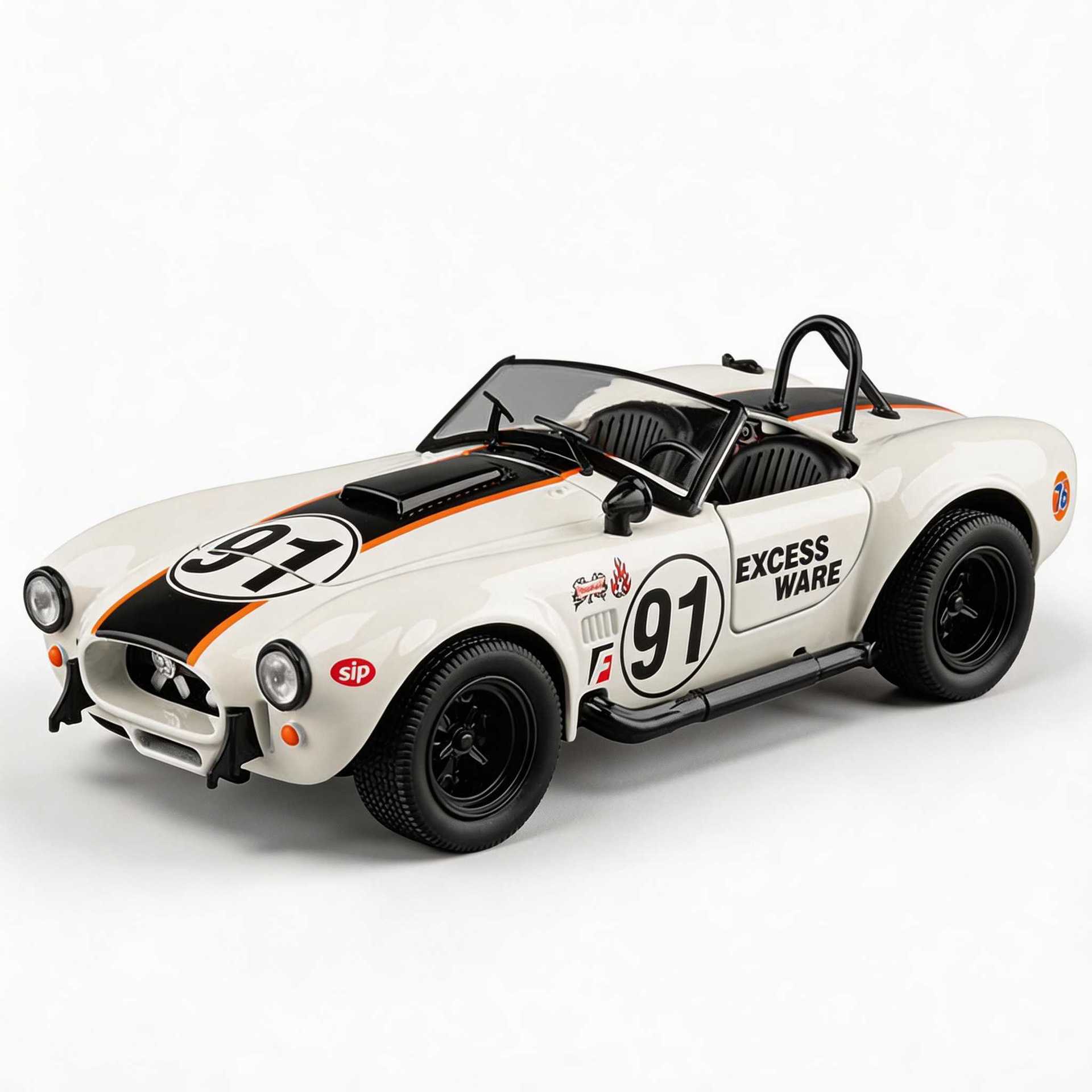 1: 22 Cobra retro aleación modelo de coche retro retro retro retro efectos de sonido estudiantes regalo de Año Nuevo creativo avanzado
