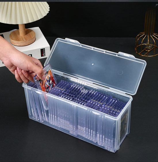 Card brick box Large Capacity Storage Box double row card clip box rating card brick treasure can dream Star Card Game King