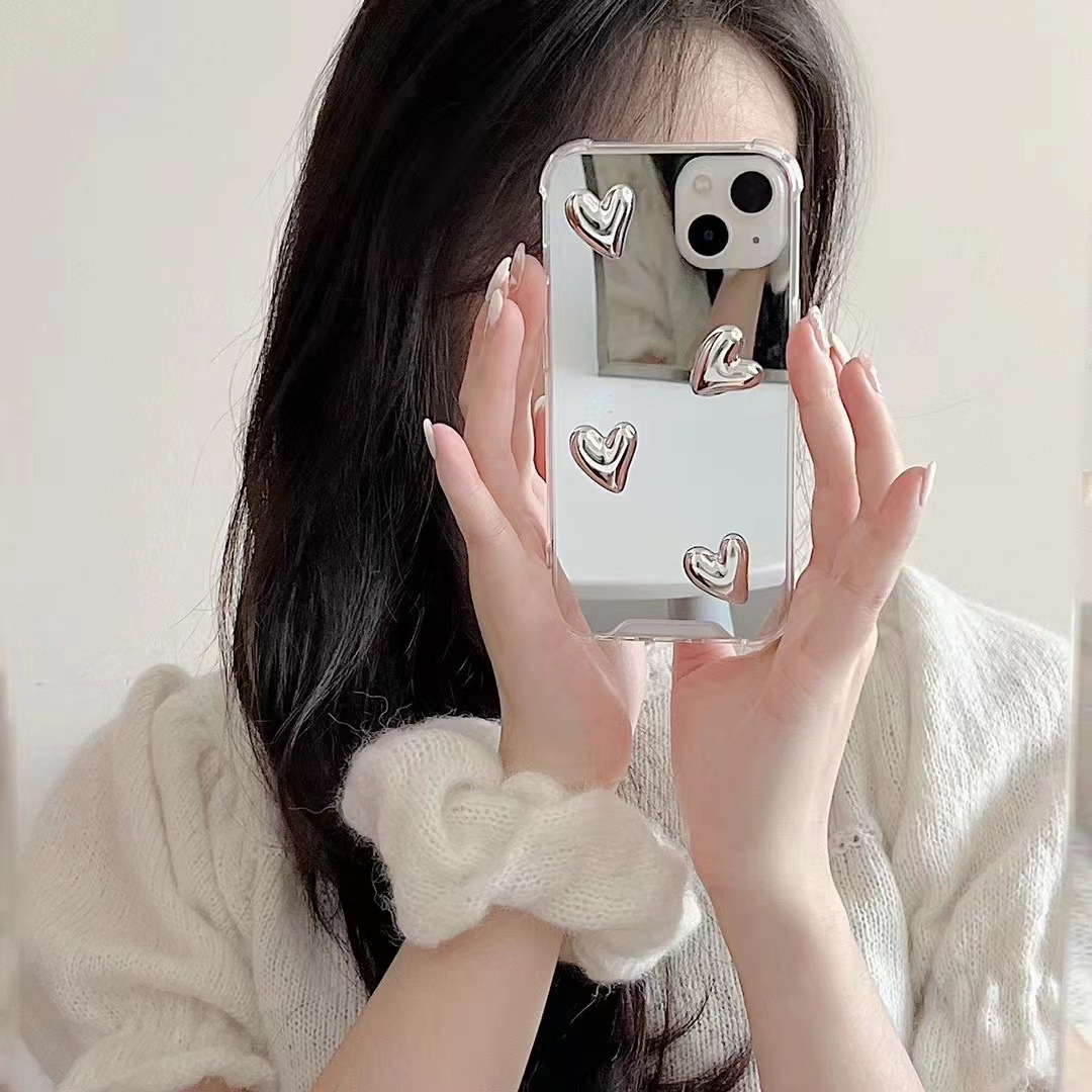 Title 6, Four Corner Anti Drop Electroplating Love Mirro...
