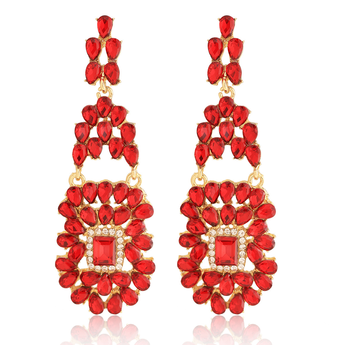 26g Weight Alloy Ear Needle Material Zircon Inlay Material Drop Earrings Classification 1 Pair Quantity Holiday, Daily Occasion Alloy Material Water Droplets Pattern Spring&Summer Season Women's Gender Inlay Design Vacation, Classic Style Style 1 Pair Vacation Classic Style Water Droplets Inlay Alloy Zircon Drop Earrings 7