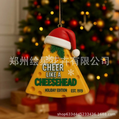 跨境产品Christmas baubles有趣的圣诞礼物挂件 亚克力小挂件配饰