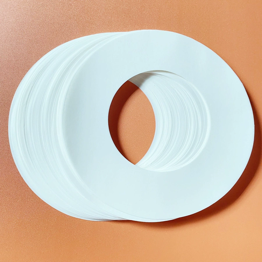 Двусторонняя клейкая антипригарная изоляционная бумажная прокладка, двусторонняя лента, разделительная бумага, вырубная белая круглая прокладка