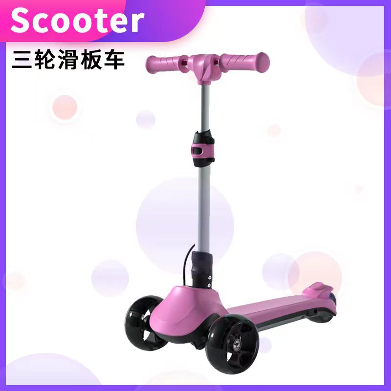 Tres ruedas eléctrico infantil rosa