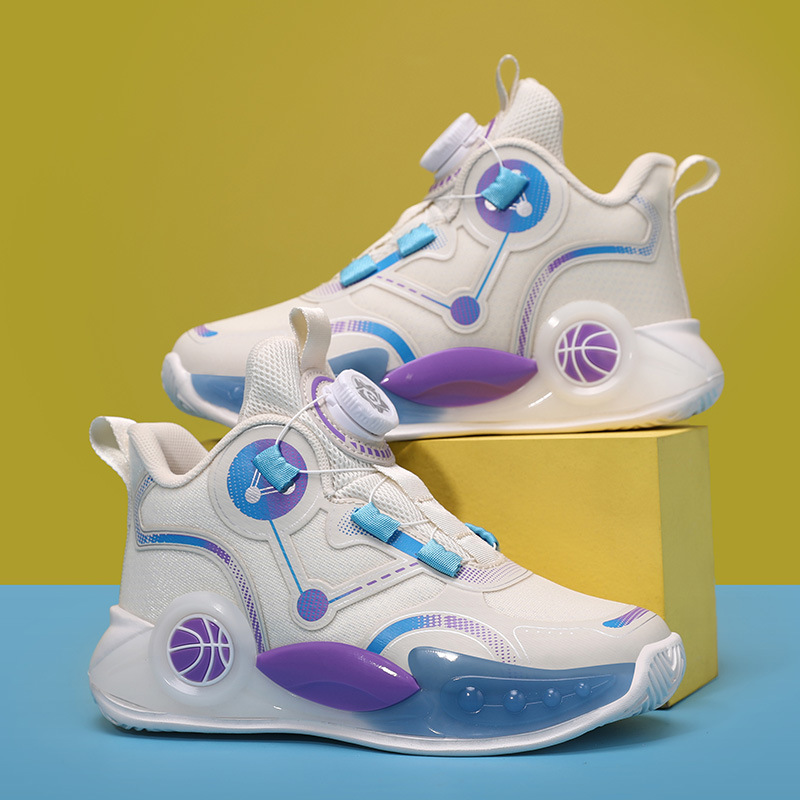 Zapatillas de baloncesto para niños, malla de verano, transpirable y sin olor, zapatillas de deporte, suela suave, zapatos de baloncesto para niños resistentes al desgaste