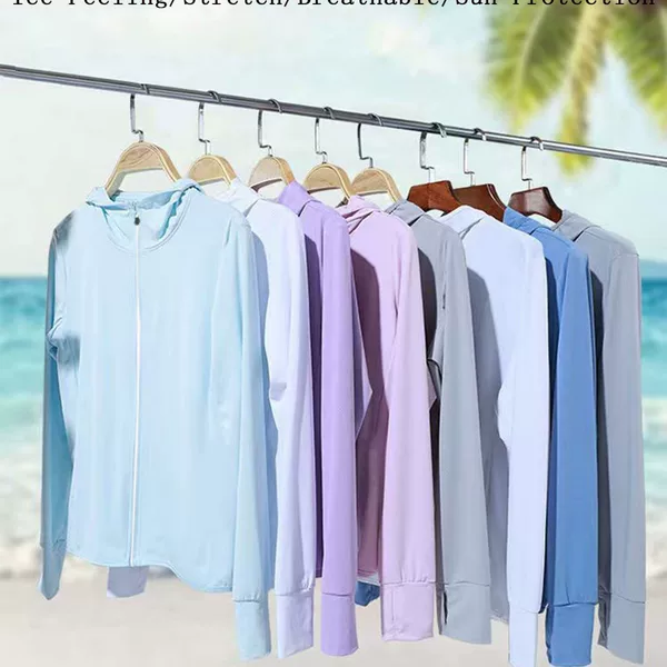 Summer Slim-Fitting Sun Protection Clothing for Women, Anti-Uv Knitted Hooded Cardigan, Sun Protection Clothing for Women, Breathable Sun Protection Clothing