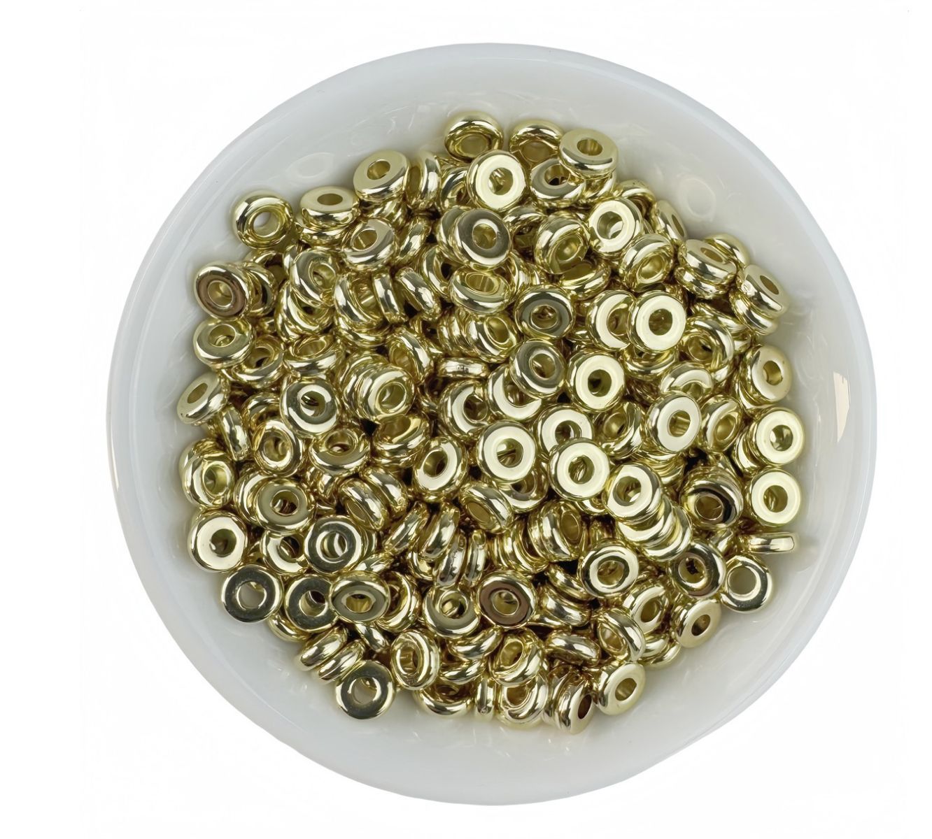 Solid Color High-Gloss Plated Edge-Cut Abacus Beads, Wheel Beads, Ccb Spacer Beads, DIY Car Hanging Ornament Accessories Materials