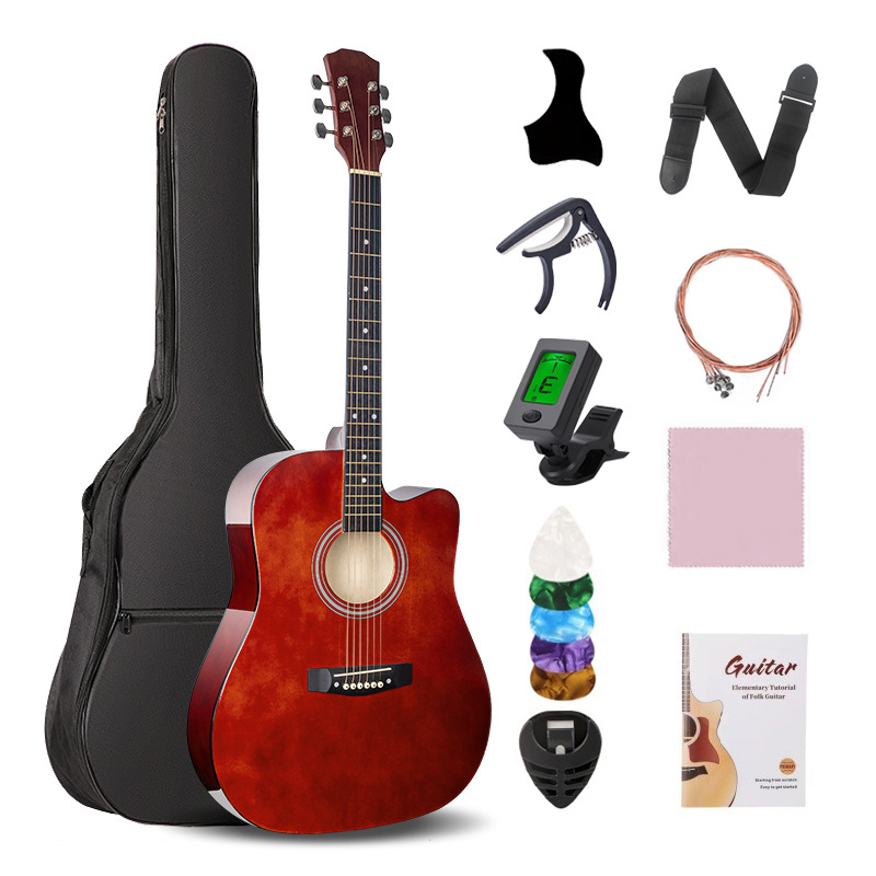 Una guitarra de balada de 41 pulgadas Amazon principiantes estudiantes principiantes ausentes de ángulo matte brillante guitarra de madera de tiles image 15