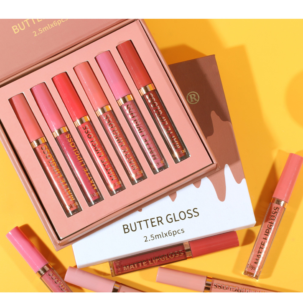 Ensemble de maquillage carina hydratant longue durée qui ne se décolore pas, visage miroir brillant à l'eau et ensemble de rouge à lèvres moue_voghion.com