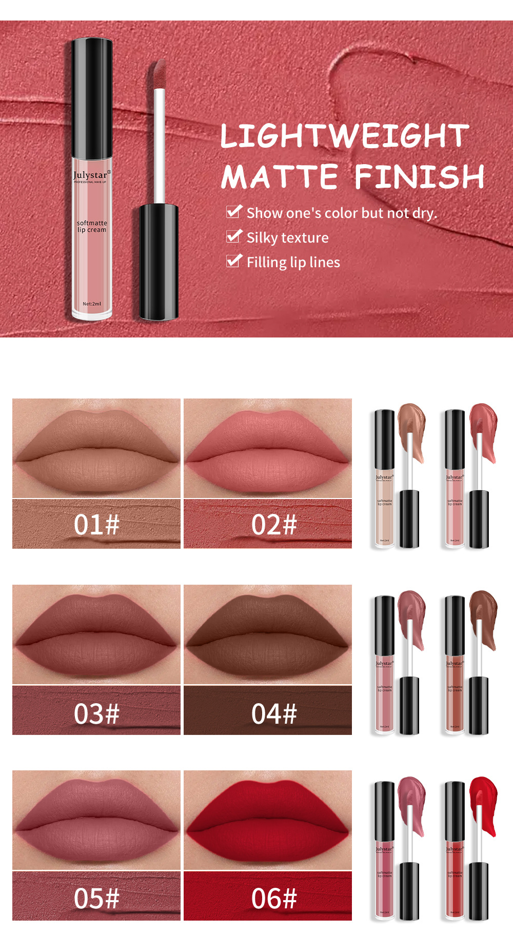Weihnachts-Make-up verblasst, klebt nicht, Tassennebel, matte Glasur und Wangen-Lippenstift-Lipgloss mit doppeltem Verwendungszweck_voghion.com