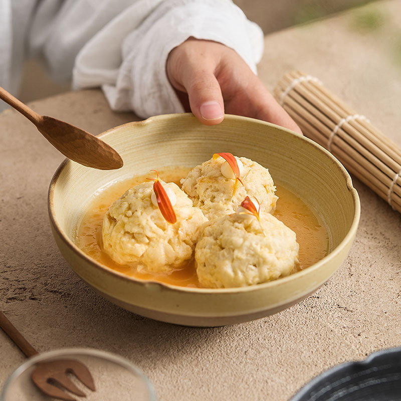 Plato de comida de montaña y río Plato de platos domésticos Plato de platos fríos de cerámica de alta calidad Plato profundo japonés Plato de sopa de comida occidental para el hogar