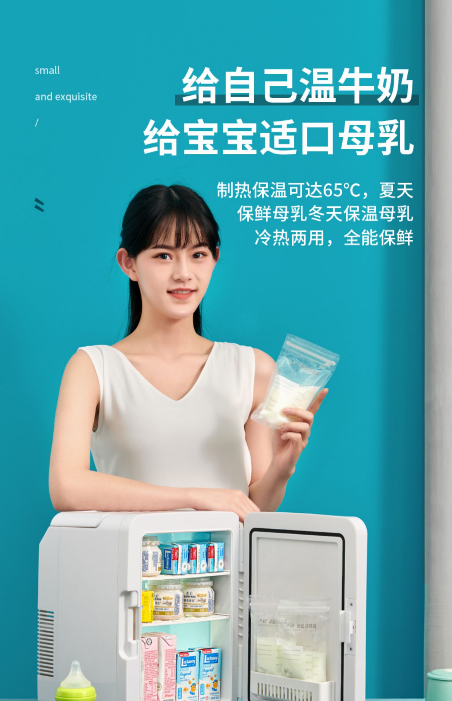 Mini refrigerator energy saving low energy consumption mini drug storage car compressor cosmetics storage car refrigerator