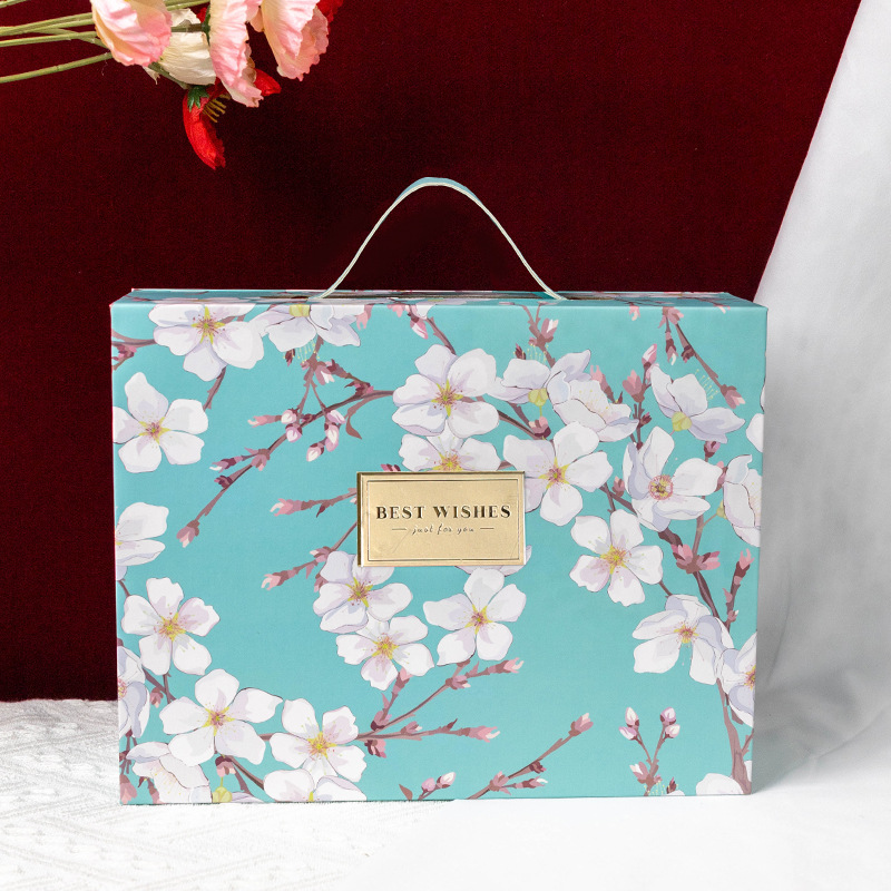 Caja de Regalo de Alta Gama 2025, Caja de Regalo Portátil, Caja de Embalaje con Tapa Abatible para Dulces de Boda, Caja de Regalo de Cumpleaños al por Mayor