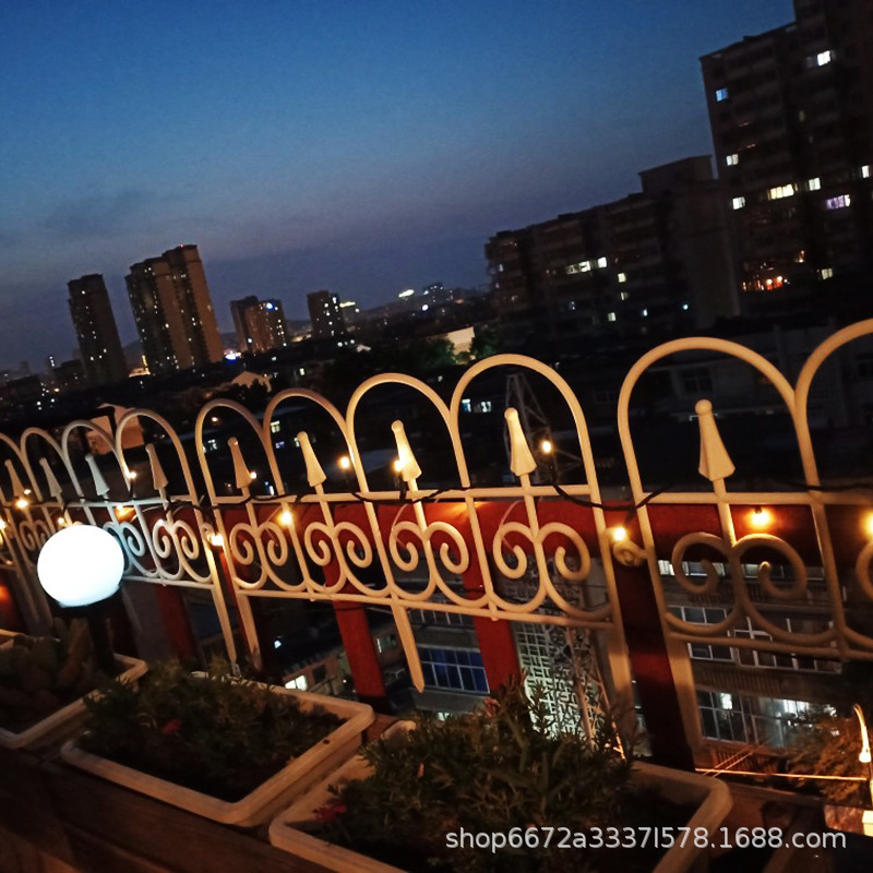 PVC jardinería europea valla de plástico valla pastoral al aire libre valla decoración de boda valla de hierro imitación personalizada