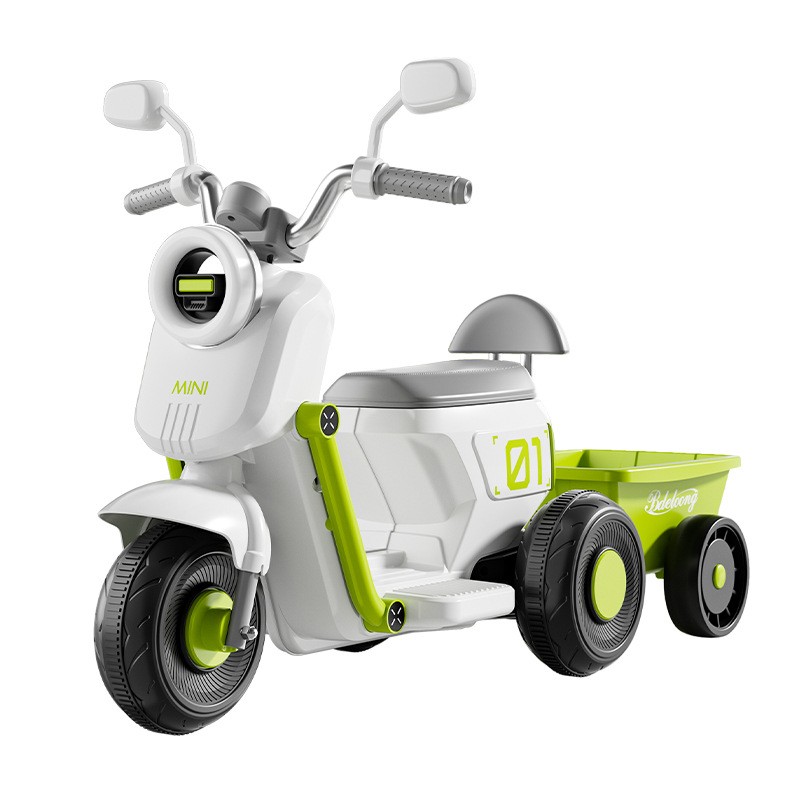 Motocicleta eléctrica para niños, triciclo, coche de juguete para bebés para hombres y mujeres, los niños pueden sentarse en un coche a batería, cochecito de control remoto