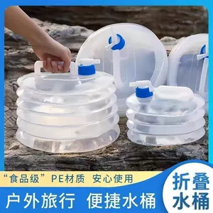 Açıq Hava Su Saxlama Qabı, 5-15L Qatlanan Su Vedrəsi, Avtomobil Faucet