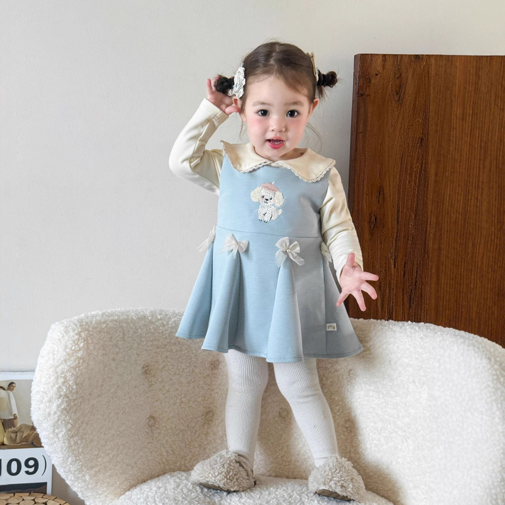 106059819@qq.com 106059819@qq.com ZheLi Clothing Vestido Infantil Princesa para Meninas Outono 2025 - Vestido Formal para Menina de Um Ano_voghion.com