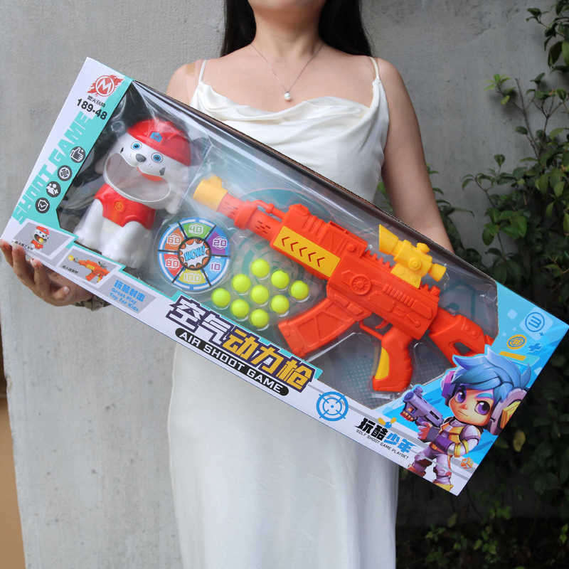 Children's Soft Shotgun Air Power Gun Training Institution Gift Kindergarten Extra Large Gift Box Boy Toy Gun